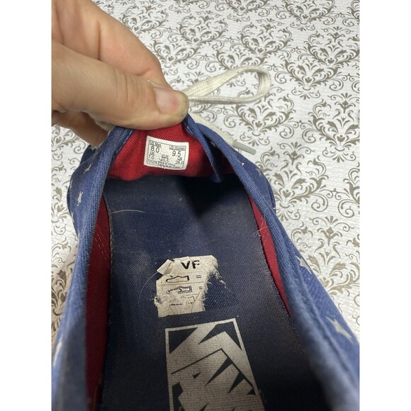 Vans Unisex Athletic Shoes Blue White Stars Low Top Lace Up Sneakers M 8 W‎ 9.5 - Picture 7 of 10